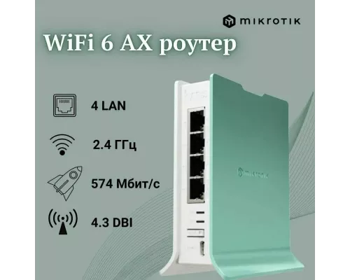 Роутер MikroTik hAP ax lite голубой