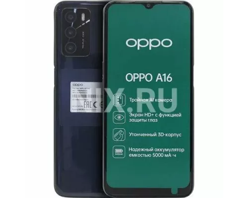 Смартфон OPPO A16 3/32GB BLACK
