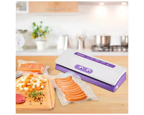 Вакуумный упаковщик Kitfort КТ-1523-1 белый/фиолетовый