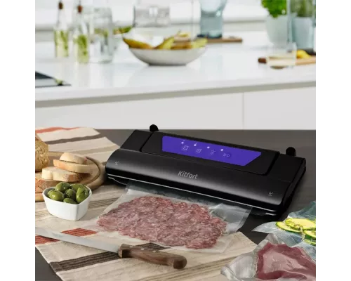 Вакуумный упаковщик Kitfort КТ-1528-1 черный/фиолетовый