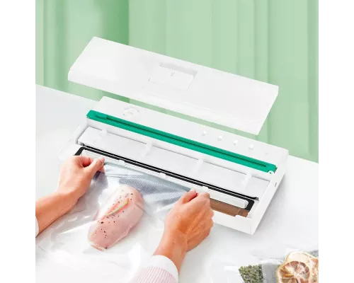 Вакуумный упаковщик Kitfort КТ-1540 белый/зеленый