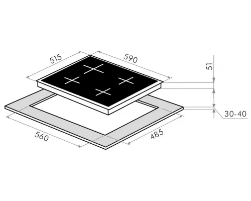 Варочная поверхность MAUNFELD EGHG.64.6CW/G белый
