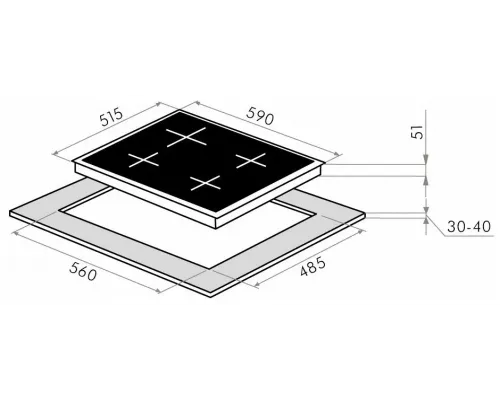 Варочная поверхность MAUNFELD EGHS.64.3ES/G нерж.сталь
