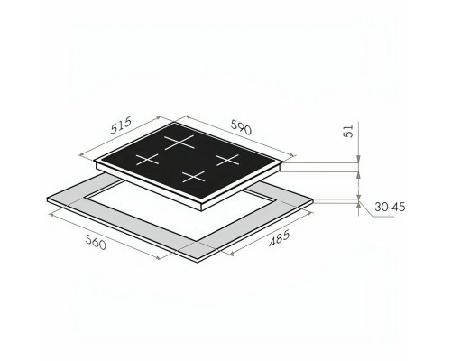 Варочная поверхность Maunfeld EEHS.64.3CS/KG