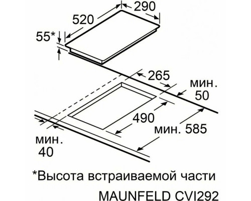 Индукционная варочная панель Maunfeld CVI292STBKC