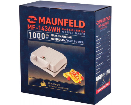 Вафельница MAUNFELD MF-1436WH белый