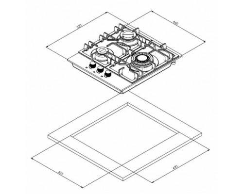 Газовая варочная поверхность Weissgauff HGG 451 BERV