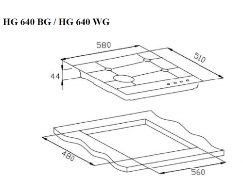 Газовая варочная поверхность Weissgauff HG 640 WG