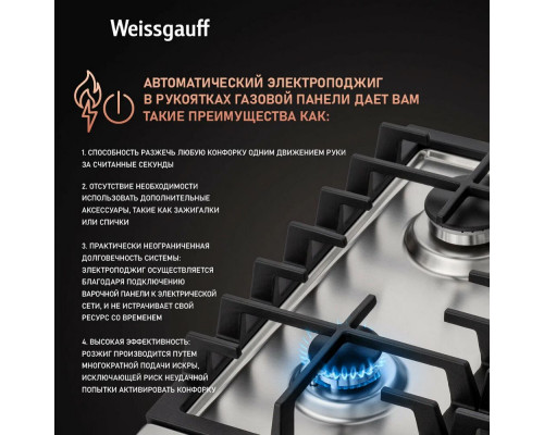 Газовая варочная поверхность Weissgauff HGG 451 XFh