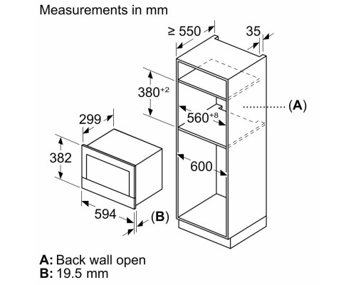 Встраиваемая микроволновая печь Bosch BFL7221W1