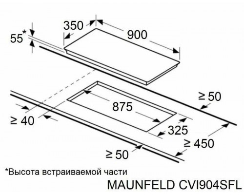 Варочная поверхность MAUNFELD CVI904SFLBK Inverter