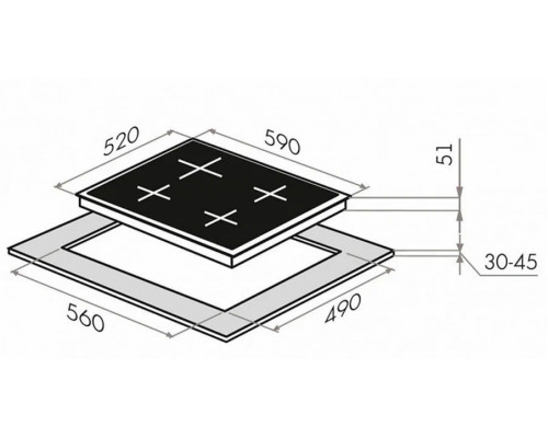 Варочная поверхность MAUNFELD EEHE.64.4W