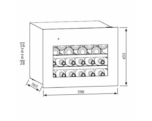 Винный шкаф встраиваемый Korting KFW 501 SL GN