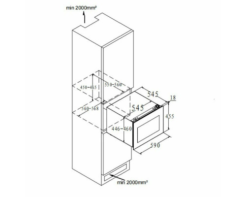 Винный шкаф встраиваемый Korting KFW 501 SL GN