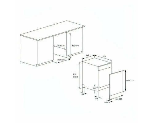 Встраиваемая посудомоечная машина Hotpoint HIS 2D87 D