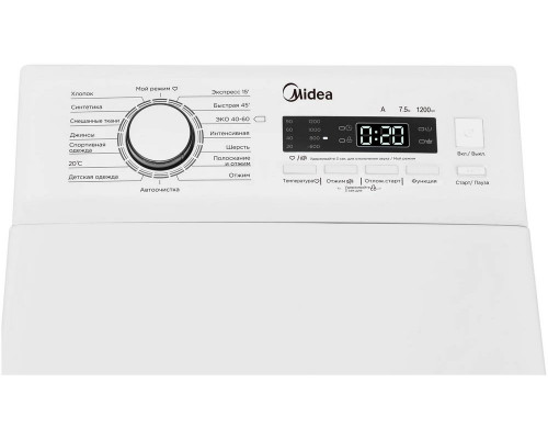 Вертикальная стиральная машина Midea MFE12W75B/W-C