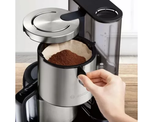 Кофеварка Bosch TKA8633 черный/серебристый