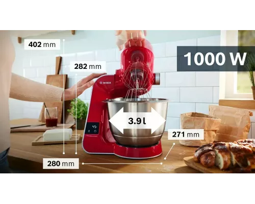 Кухонный комбайн Bosch MUM5X720 красный/серый