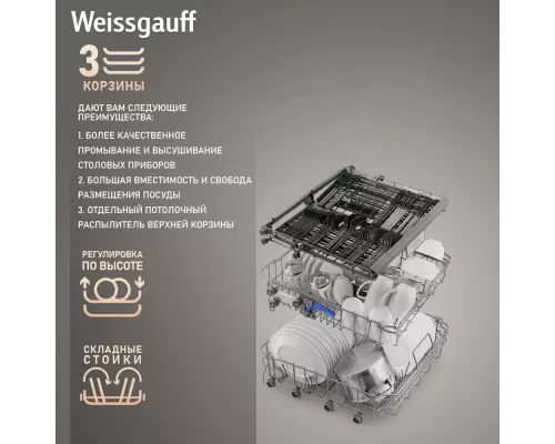 Посудомоечная машина Weissgauff DW 6038 белый