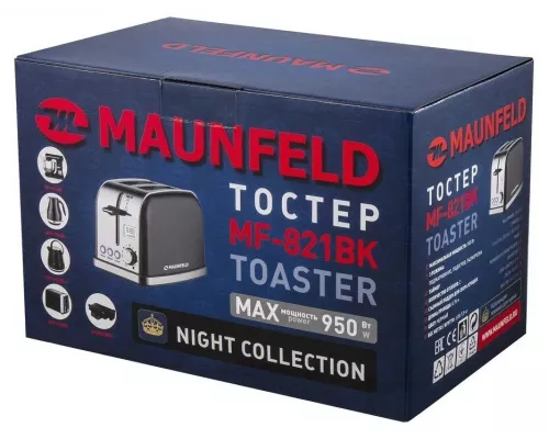 Тостер MAUNFELD MF-821BK