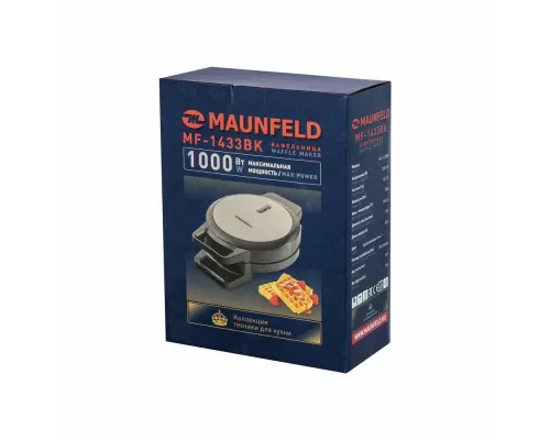 Вафельница MAUNFELD MF-1433BK