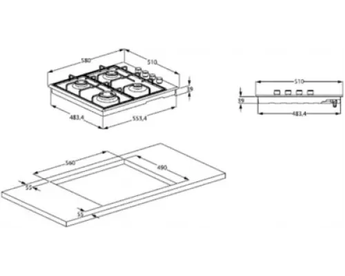 Варочная поверхность Beko HIGG 64123 SB