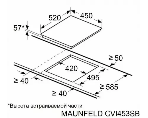 Варочная поверхность MAUNFELD CVI453SBBKD Inverter