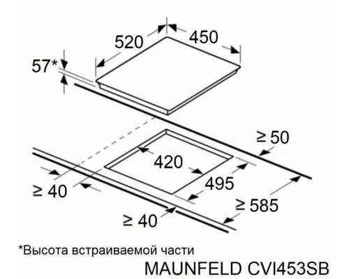 Варочная поверхность MAUNFELD CVI453SBWHA Inverter