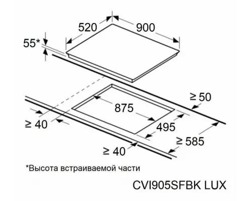 Варочная поверхность MAUNFELD CVI905SFBK LUX