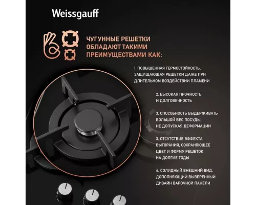 Варочная поверхность Weissgauff HGG 451 BGV