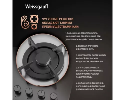 Варочная поверхность Weissgauff HGG 640 XRV
