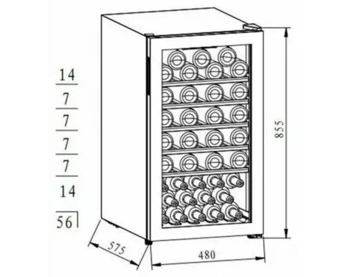 Винный шкаф MAUNFELD MFWC-124S56