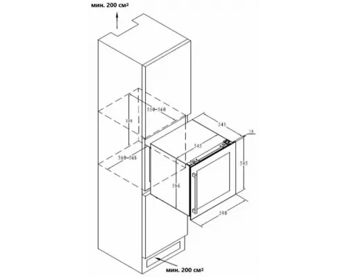 Винный шкаф встраиваемый MAUNFELD MBWC-92S36