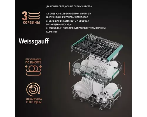Встраиваемая посудомоечная машина Weissgauff BDW 4140 D