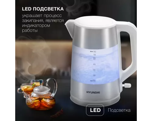 Чайник Hyundai HYK-P4025 белый