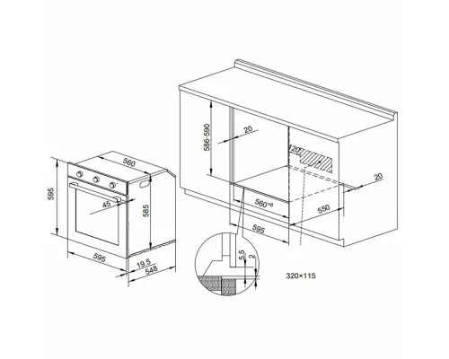Духовой шкаф NORDFROST HM 6080 YR