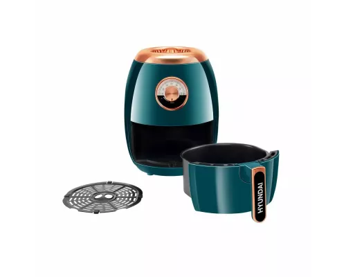 Гриль Hyundai HYF-3553 темно-зеленый/золотистый