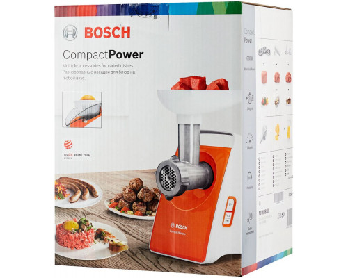 Мясорубка Bosch MFW3630I белый/оранжевый