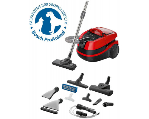 Пылесос Bosch BWD421PET красный