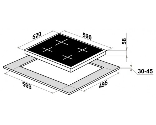 Варочная поверхность HOMSair HIC64SBG Inverter