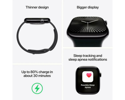 Смарт-часы Apple Watch S10 46mm Jet Black M/L (USA)