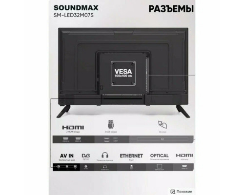 Телевизор Soundmax SM-LED32M07S черный