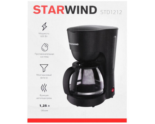 Кофеварка StarWind STD1212 черный