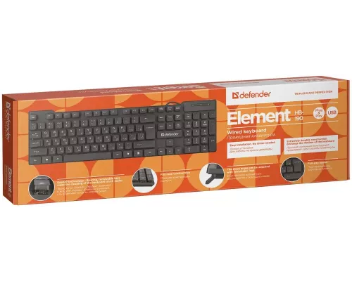 Клавиатура Defender HB-190 черный