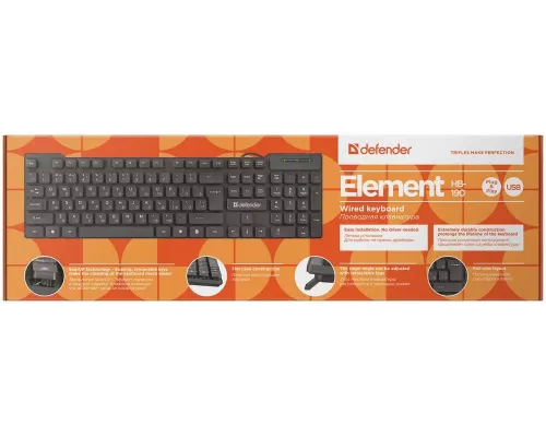 Клавиатура Defender HB-190 черный