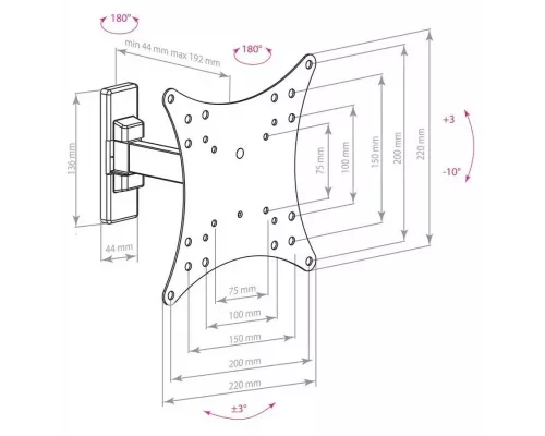 Кронштейн Arm Media MARS-3 черный