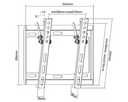 Кронштейн Ultramounts UM 831T черный