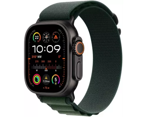 Смарт-часы Apple Watch Ultra 2 (2024) Black Dark Green Alpine Loop M (USA)