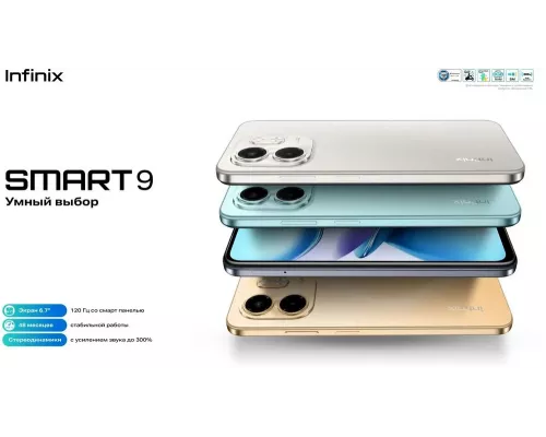 Смартфон Infinix Smart 9 3/128Gb Metallic Black
