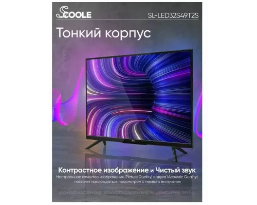 Телевизор Scoole SL-LED32S49T2S черный